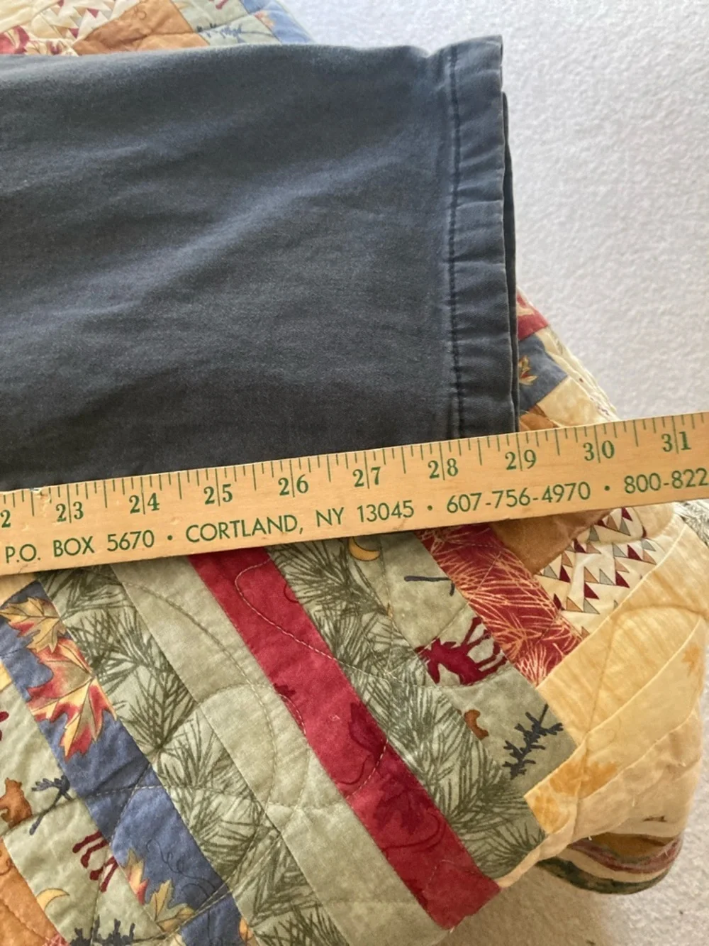 North Face 32w men’s gray flannel lined cargo pants work wear outdoors